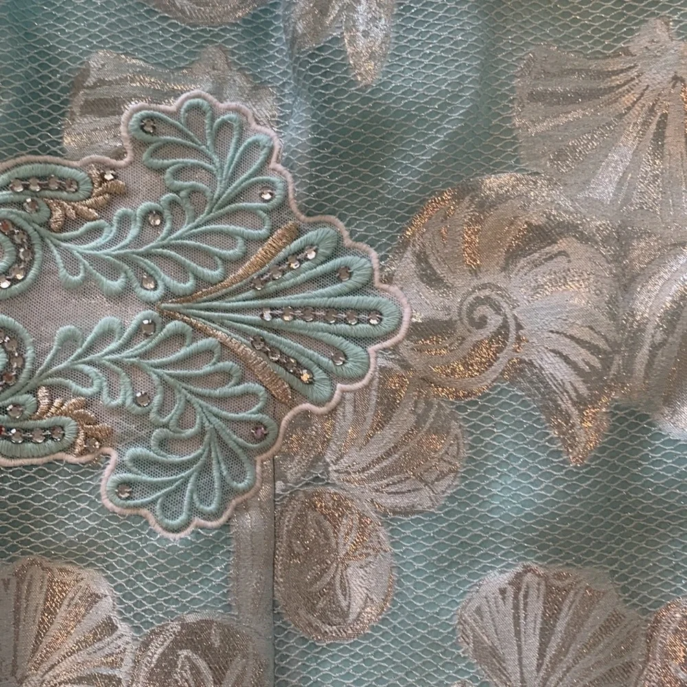Lilly Pulitzer Aqua and Silver Mini Dress - Picture 9 of 12